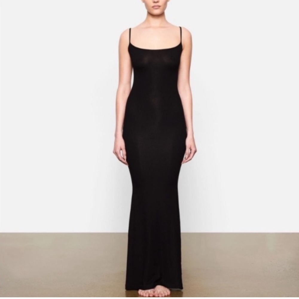 NWT Skims soft lounge long slip dress ribbed
